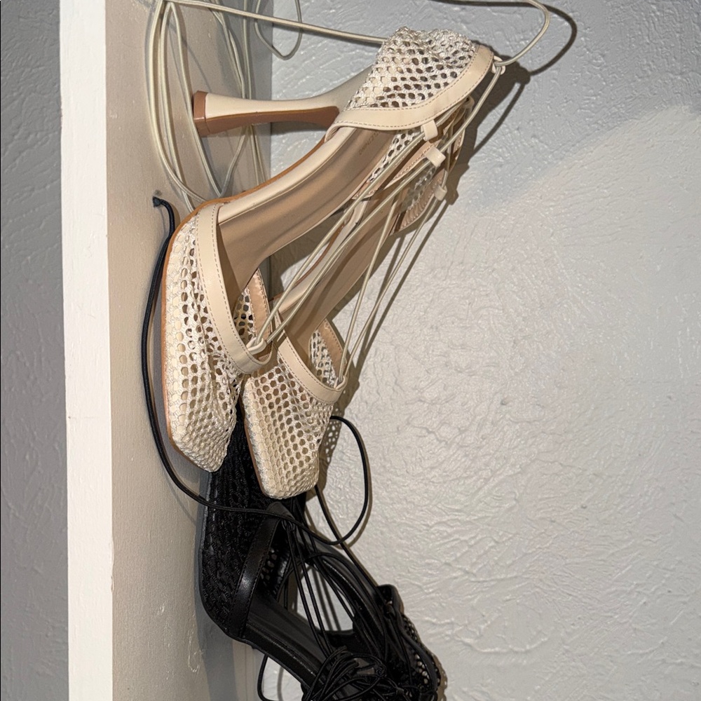 Set of two  Cream and Black Women's Heels